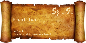 Szuhi Ida névjegykártya