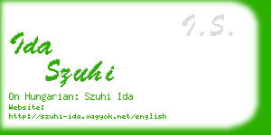 ida szuhi business card